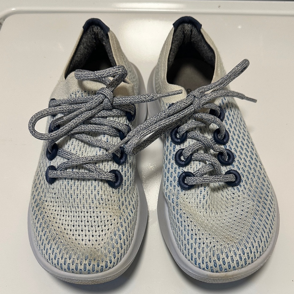 Allbirds Tree Runners Blue and White Women's Sneakers